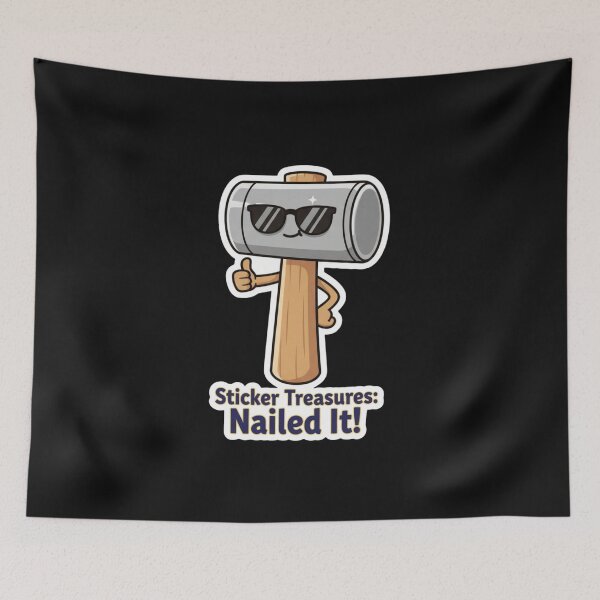 Item preview, Cool Hammer Nailed It Sticker Treasures and Rewards for Success and Effort designed and sold by bvdesignart.