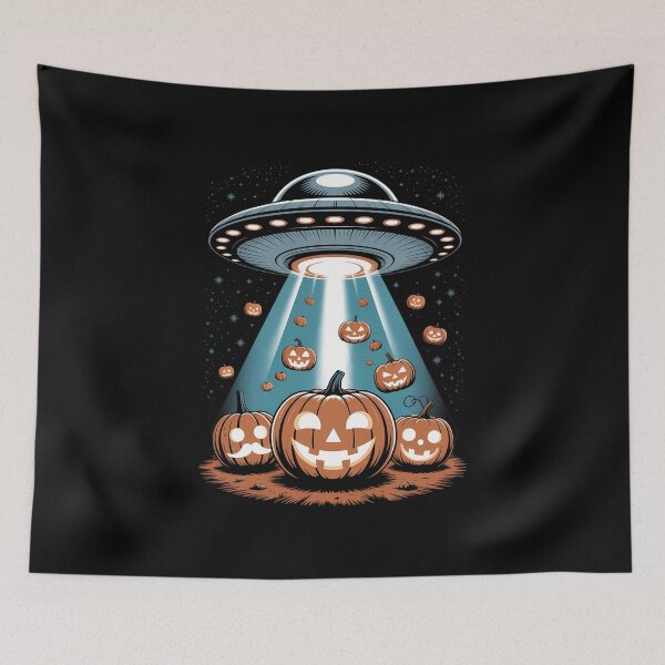 Item preview, Halloween UFO Pumpkin Spooky Funny Holiday designed and sold by VENOM0RIOT.