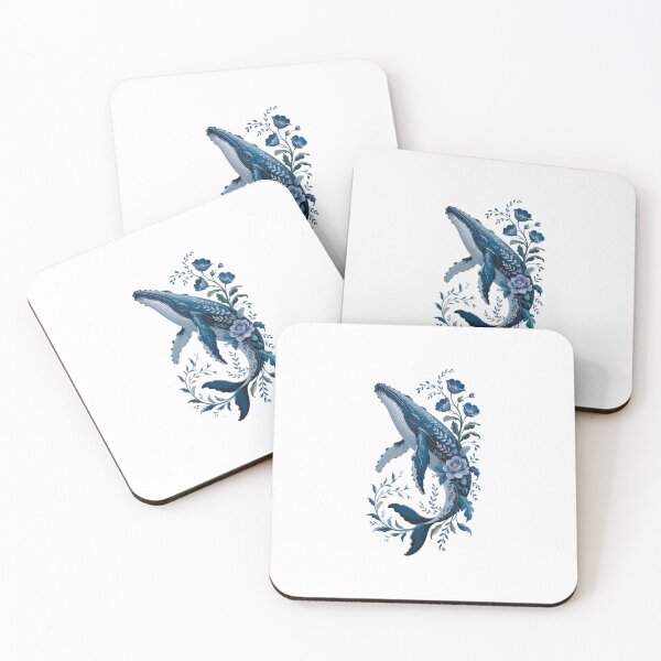Item preview, Whale Surrounded by Blossoming Flora designed and sold by jkrphoto.
