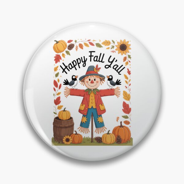Item preview, Happy Fall Yall Scarecrow Pumpkin Thanksgiving Halloween designed and sold by VENOM0RIOT.