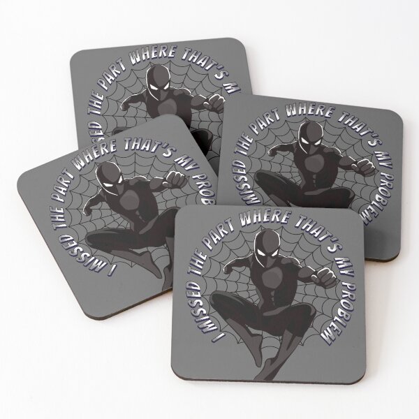 Item preview, Black Suit Spider Hero Comic Quote Design designed and sold by OLOstudio.