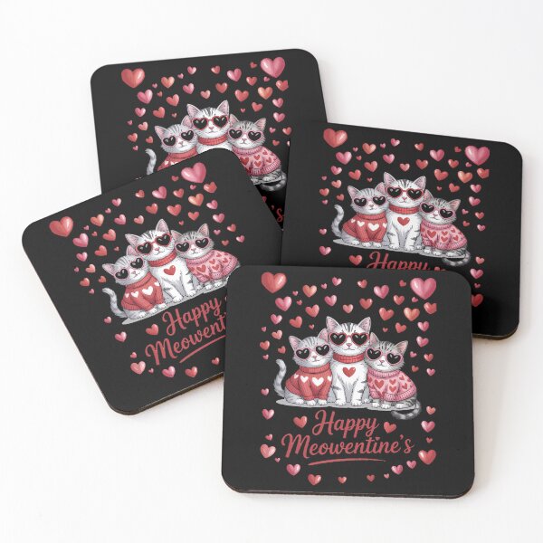 Item preview, Happy Meowentine's Day Girls Cat Valentines Day designed and sold by VENOM0RIOT.