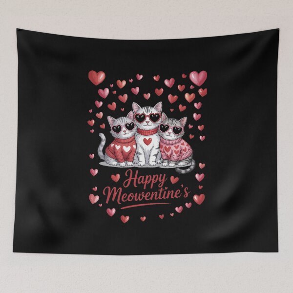 Item preview, Happy Meowentine's Day Girls Cat Valentines Day designed and sold by VENOM0RIOT.