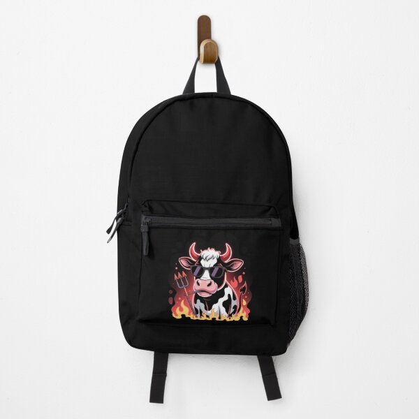 Item preview, Devil Cow with Red Horns | Funny Fierce Halloween Kawaii Vector Design designed and sold by ColorSplash123.