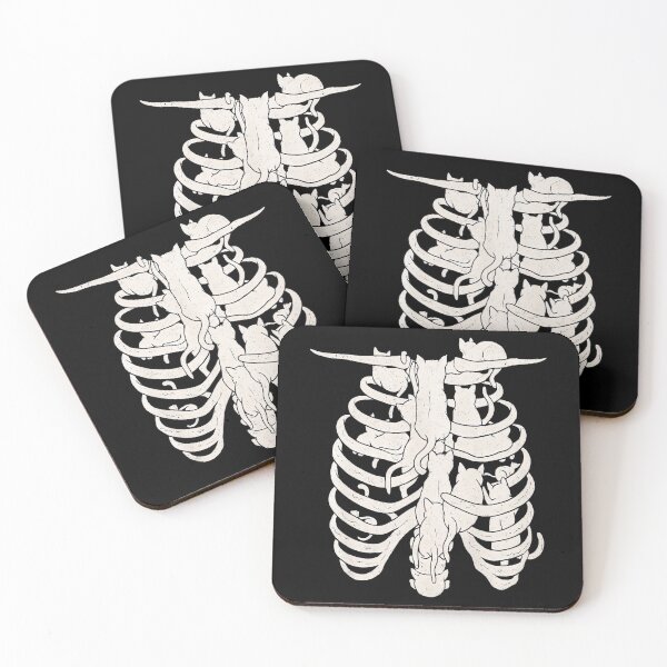 Item preview, Skeleton body and cat, Halloween Costume Rib cage Anatomy designed and sold by VENOM0RIOT.