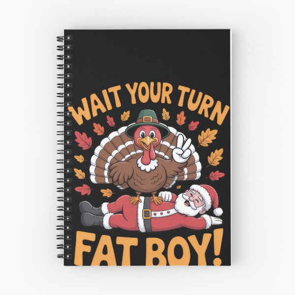 Item preview, Wait Your Turn Funny Thanksgiving Turkey Santa Christmas designed and sold by vespira-motion.