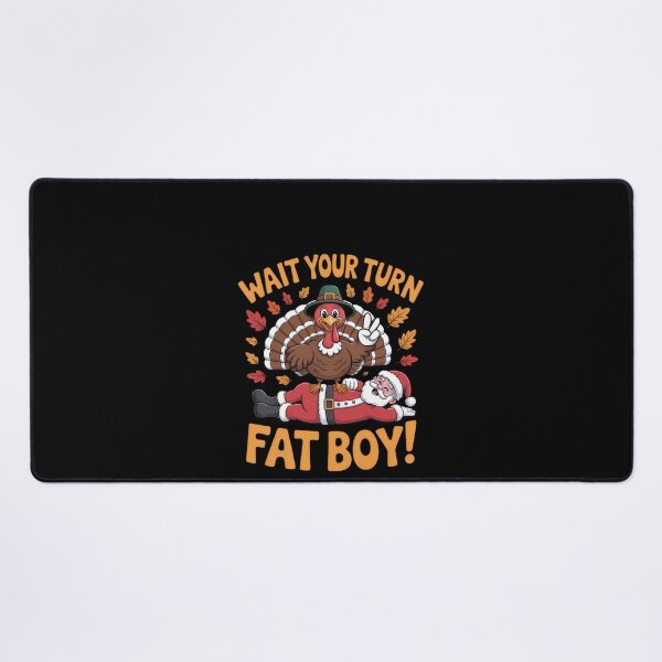 Item preview, Wait Your Turn Funny Thanksgiving Turkey Santa Christmas designed and sold by vespira-motion.
