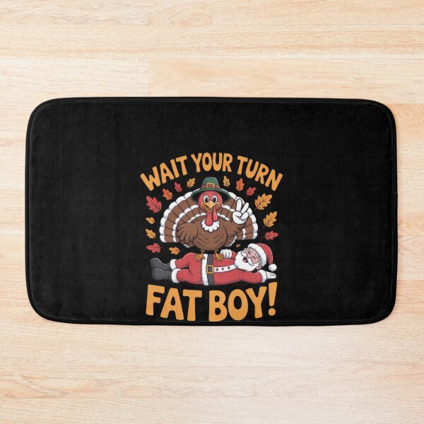 Item preview, Wait Your Turn Funny Thanksgiving Turkey Santa Christmas designed and sold by vespira-motion.