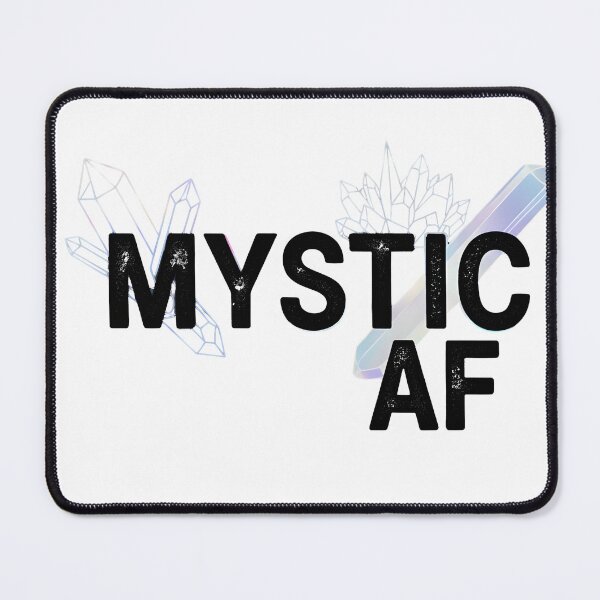 Item preview, MYSTIC AF - Witchcore Occult Humour - Spiritual Aesthetic Celestial Goth Crystal Magic Gift designed and sold by ReckonDesigns.