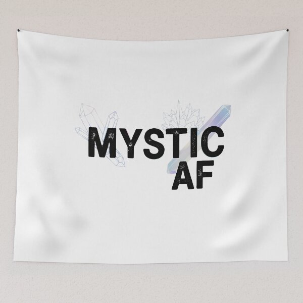 Item preview, MYSTIC AF - Witchcore Occult Humour - Spiritual Aesthetic Celestial Goth Crystal Magic Gift designed and sold by ReckonDesigns.
