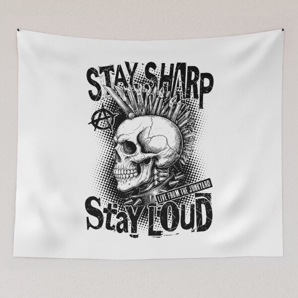 Item preview, Punk Rock Music Skull Stay Sharp Loud Funny Musician designed and sold by GrandeDuc.