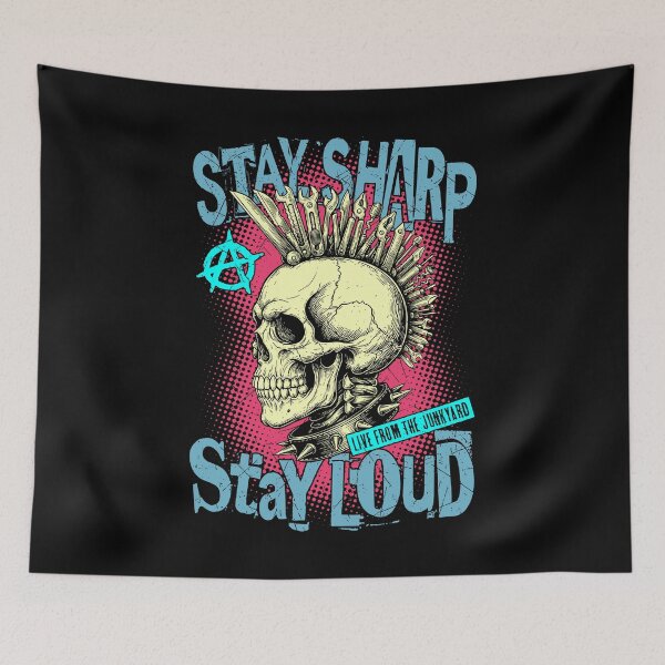 Item preview, Punk Rock Music Skull Stay Sharp Loud Funny Musician designed and sold by GrandeDuc.