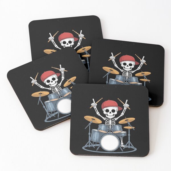 Item preview, Skeleton Drummer Halloween Playing Drums designed and sold by VENOM0RIOT.