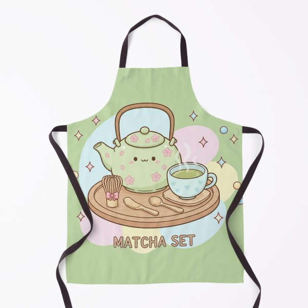 Item preview, Kawaii Matcha Tea Set – Cute Pastel Japanese Green Tea Illustration designed and sold by Tidarat-27.