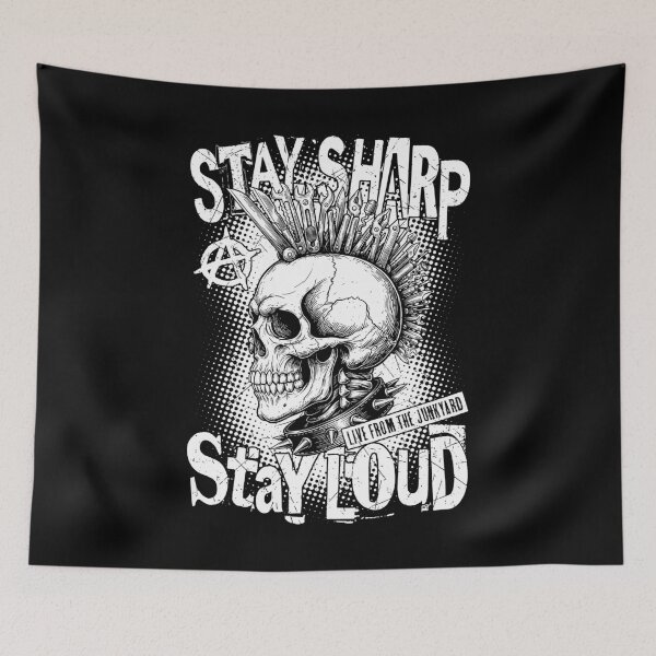 Item preview, Punk Rock Music Skull Stay Sharp Loud Funny Musician designed and sold by GrandeDuc.