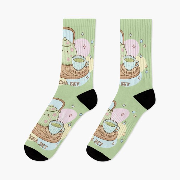 Item preview, Kawaii Matcha Tea Set – Cute Pastel Japanese Green Tea Illustration designed and sold by Tidarat-27.