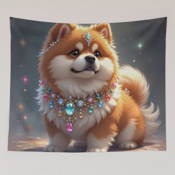 Item preview, Shiba Inu Puppy Adorned with Jewelry designed and sold by Wags & Tails.