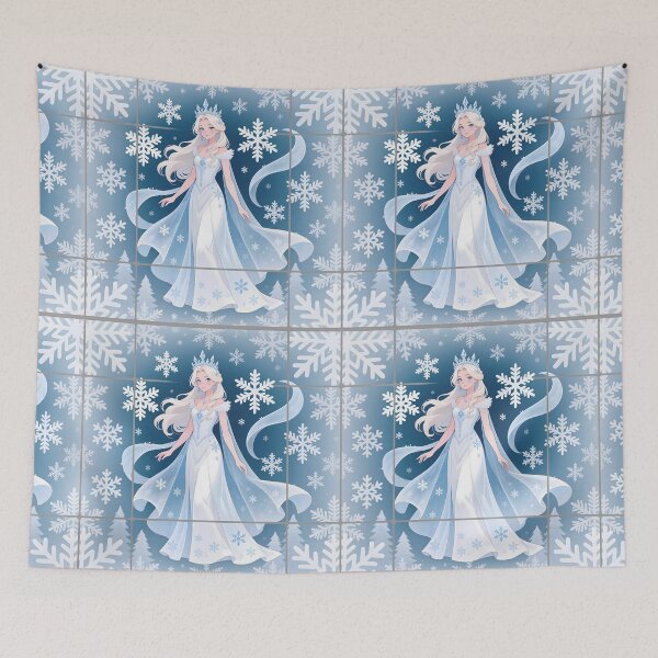 Item preview, Snow Princess Clipart Seamless Pattern Art Print Sticker, clothes & Home Decor designed and sold by TheGaliyaStudio.