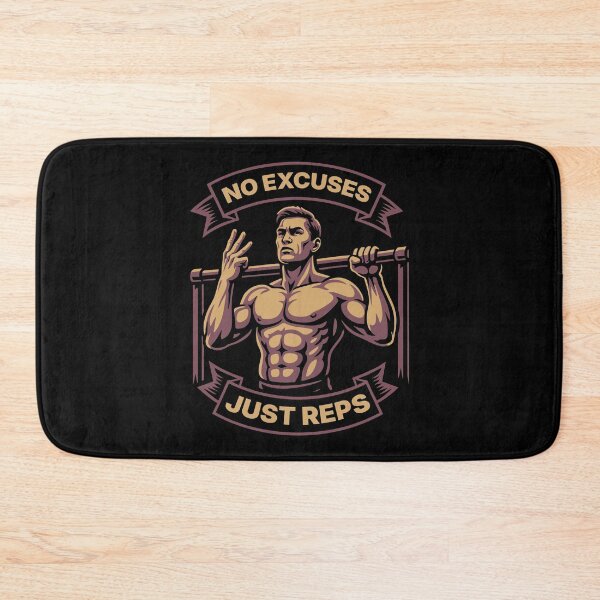 Item preview, No Excuses Just Reps Calisthenics Gym Training designed and sold by LuminOrb.
