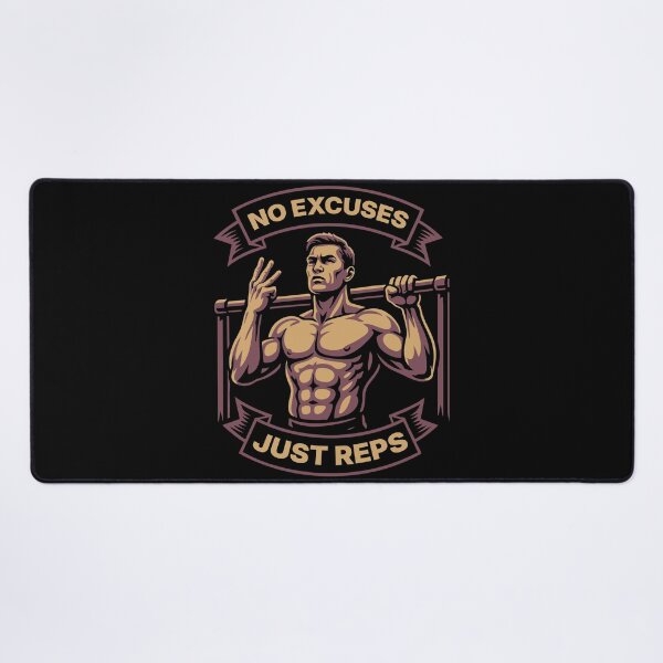 Item preview, No Excuses Just Reps Calisthenics Gym Training designed and sold by LuminOrb.