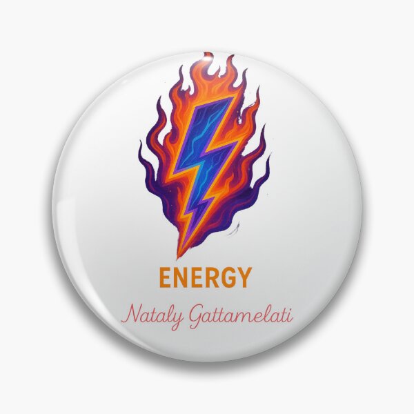 Item preview, “ENERGY Lightning Bolt Fire — Powerful Flame & Electric Power Design by Nataly Gattamelati” designed and sold by natalygattamelati.