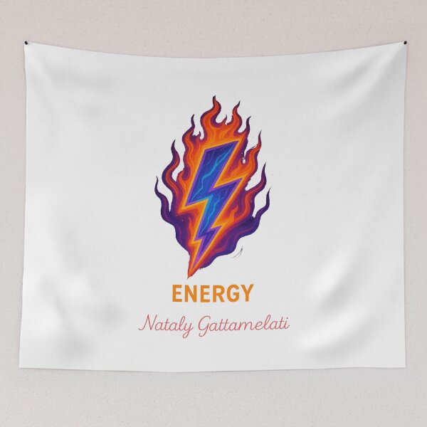 Item preview, “ENERGY Lightning Bolt Fire — Powerful Flame & Electric Power Design by Nataly Gattamelati” designed and sold by natalygattamelati.