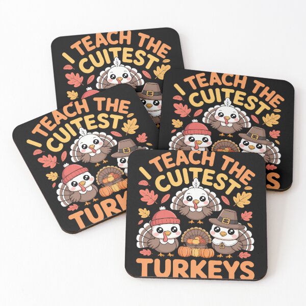 Item preview, I Teach The Cutest Little Turkeys Teacher School Thankful designed and sold by tabdejinti.