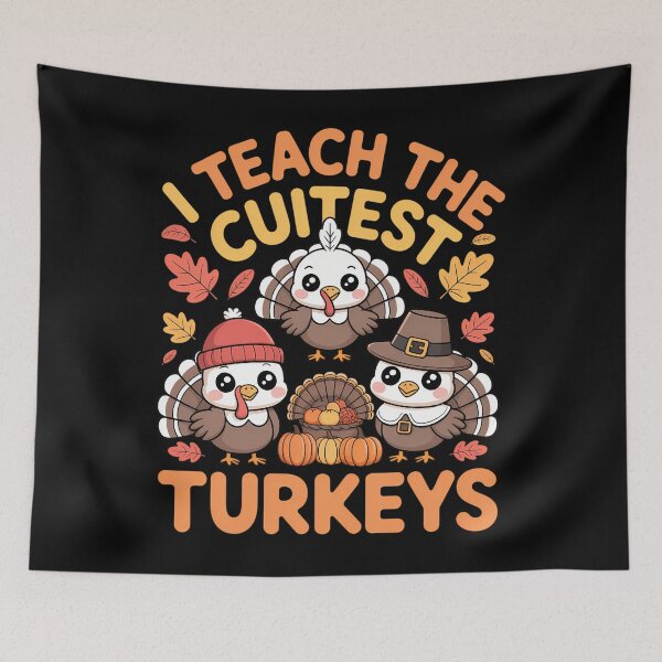 Item preview, I Teach The Cutest Little Turkeys Teacher School Thankful designed and sold by tabdejinti.