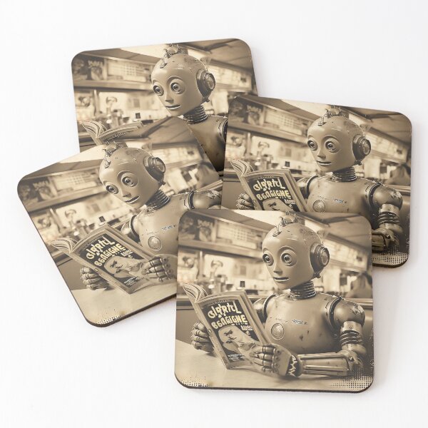 Item preview, Retro-Bot Reads designed and sold by ONYX Pixee.
