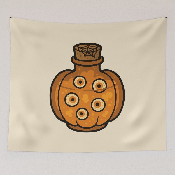 Item preview, Pumpkin Potion Bottle with Floating Eyeballs designed and sold by Castiora.
