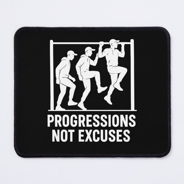 Item preview, Progressions Not Excuses Calisthenics Fitness Gym designed and sold by LuminOrb.