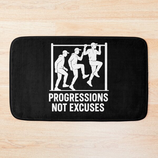 Item preview, Progressions Not Excuses Calisthenics Fitness Gym designed and sold by LuminOrb.