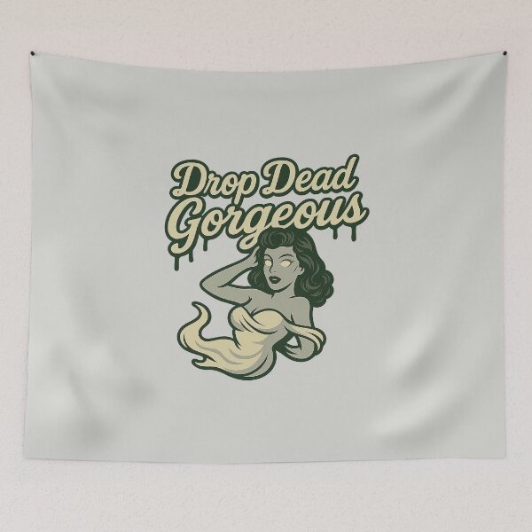 Item preview, Drop Dead Gorgeous | Pin-Up Ghost Halloween Design designed and sold by Bratak.