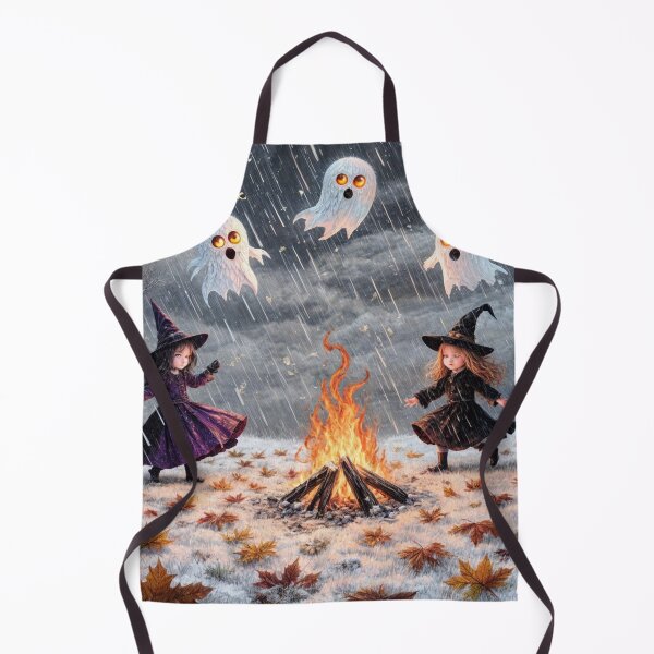 Item preview, Two Little Witches Dancing with Ghosts designed and sold by M-Y-A-R-T-.