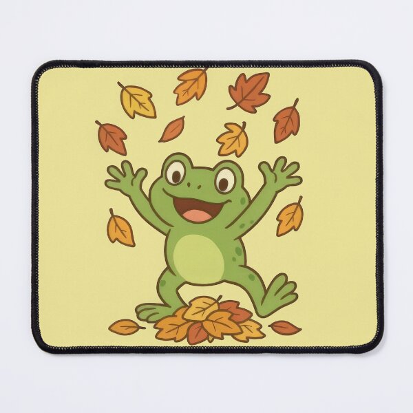 Item preview, A Frog's Joyful Autumn Leaf Toss designed and sold by IraBum.
