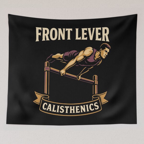 Item preview, Front Lever Calisthenics Gym Training Workout designed and sold by LuminOrb.