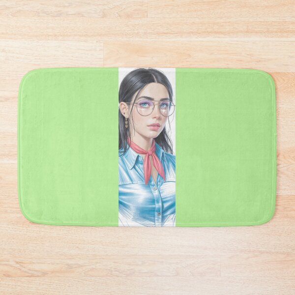 Item preview, Blue Denim Portrait With Red Scarf By Merch, Limited Edition designed and sold by KILEYMARGSHOP.
