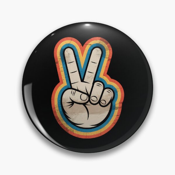 Item preview, Retro Peace Sign V Fingers Vintage 60s 70s 80s Cool Graphic designed and sold by TrinaEspinoza.