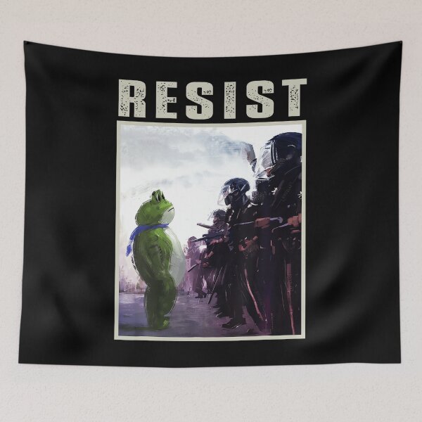 Item preview, Portland 2025 Resist Portland Frog Protest Art  designed and sold by LouisaOReilly.