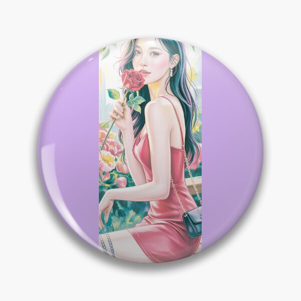 Item preview, Woman With Rose In Floral Garden By Merch, Limited Edition designed and sold by BRCYNTHIASHOP.