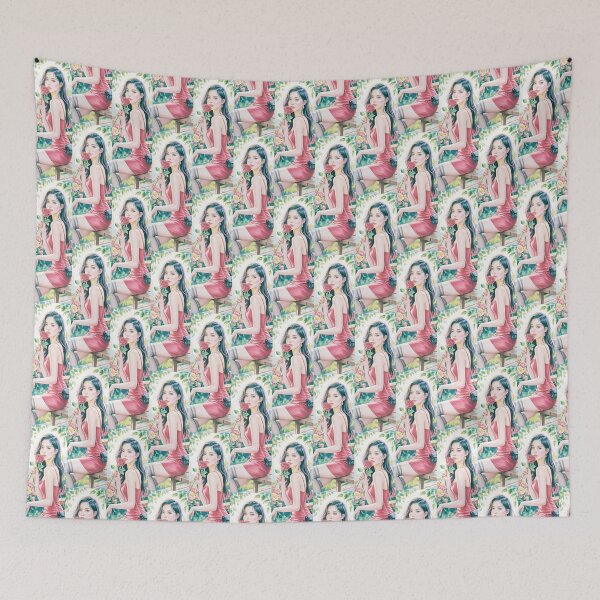 Item preview, Woman With Rose In Floral Garden By Merch, Limited Edition designed and sold by BRCYNTHIASHOP.
