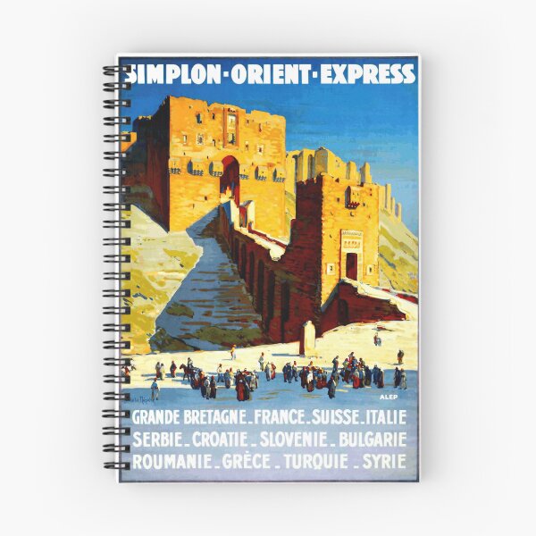 Item preview, Vintage Travel Poster | Simplon-Orient-Express Art | Citadel of Aleppo | Mid-20th Century Luxury Train | Jean de la Neziere designed and sold by artofuniverse.