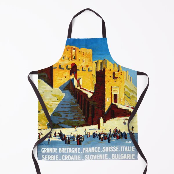Item preview, Vintage Travel Poster | Simplon-Orient-Express Art | Citadel of Aleppo | Mid-20th Century Luxury Train | Jean de la Neziere designed and sold by artofuniverse.