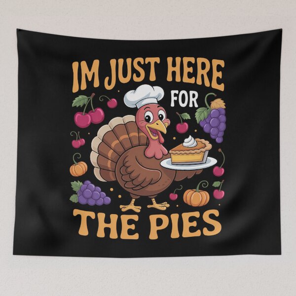 Item preview, I'm Just Here for the Pie Pumpkin Pie Thanksgiving Day Funny designed and sold by BiellaSar.