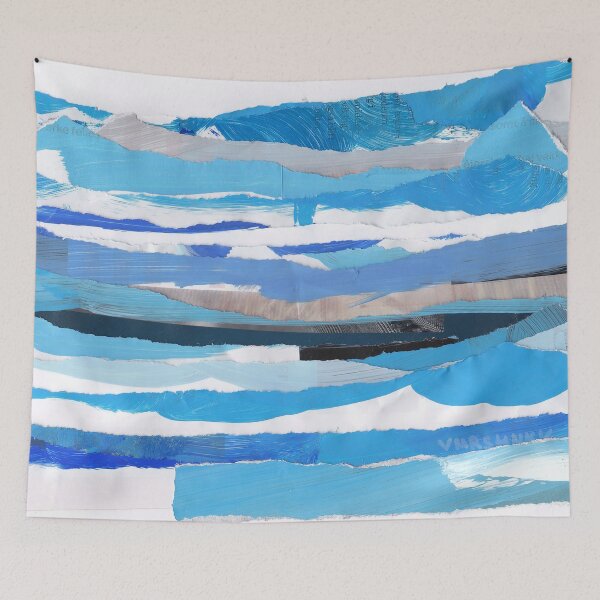 Item preview, Rhythm of Blue — Handmade Collage designed and sold by vmrshnkvart.