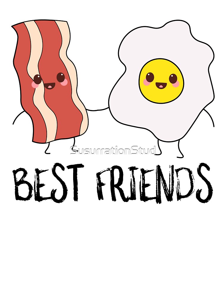 Best Friends Bacon and Eggs Cute Matching Couple Kids T-Shirt for Sale by  SusurrationStud