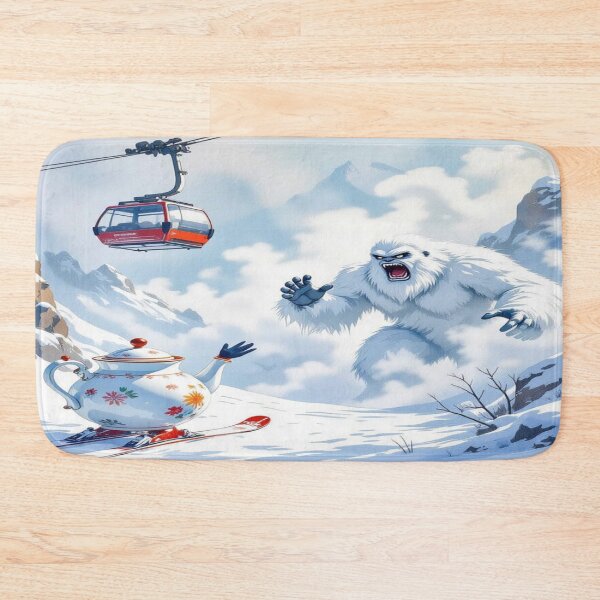 Item preview, Terrified Teapot meets furious Yeti – porcelain poetry in the snowy Swiss Alps designed and sold by FotoworldEdel.