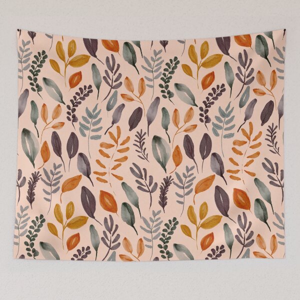 Item preview, Autumn fall leaves watercolor pattern  designed and sold by SaryandSaff.