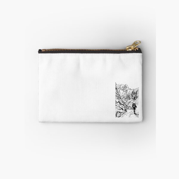 Item preview, Mountaineer minimalistic black and white art with towering mountains and rock designed and sold by Encreable.