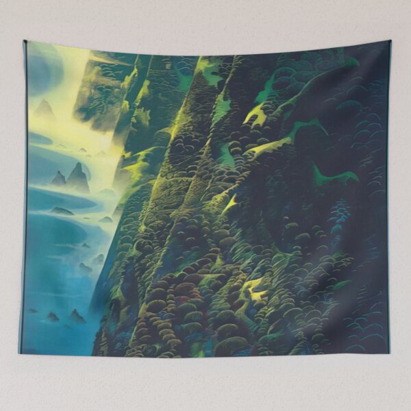 Item preview, Jeweled Cliffs By Eyvind Earle designed and sold by LOIKAMT.